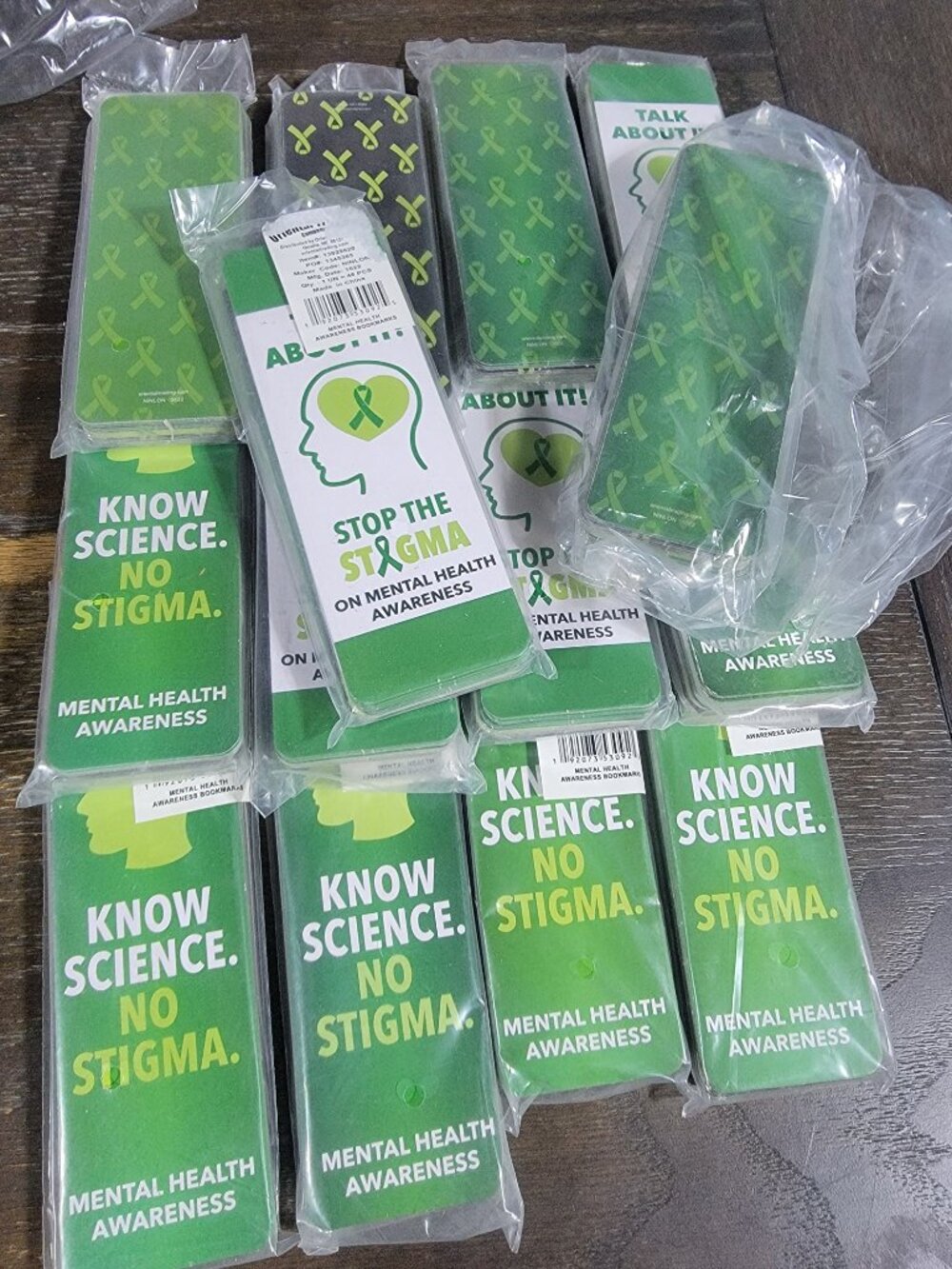 Mental Health Awareness Bookmarks Green Ribbon Awareness ~ 48 Bookmarks